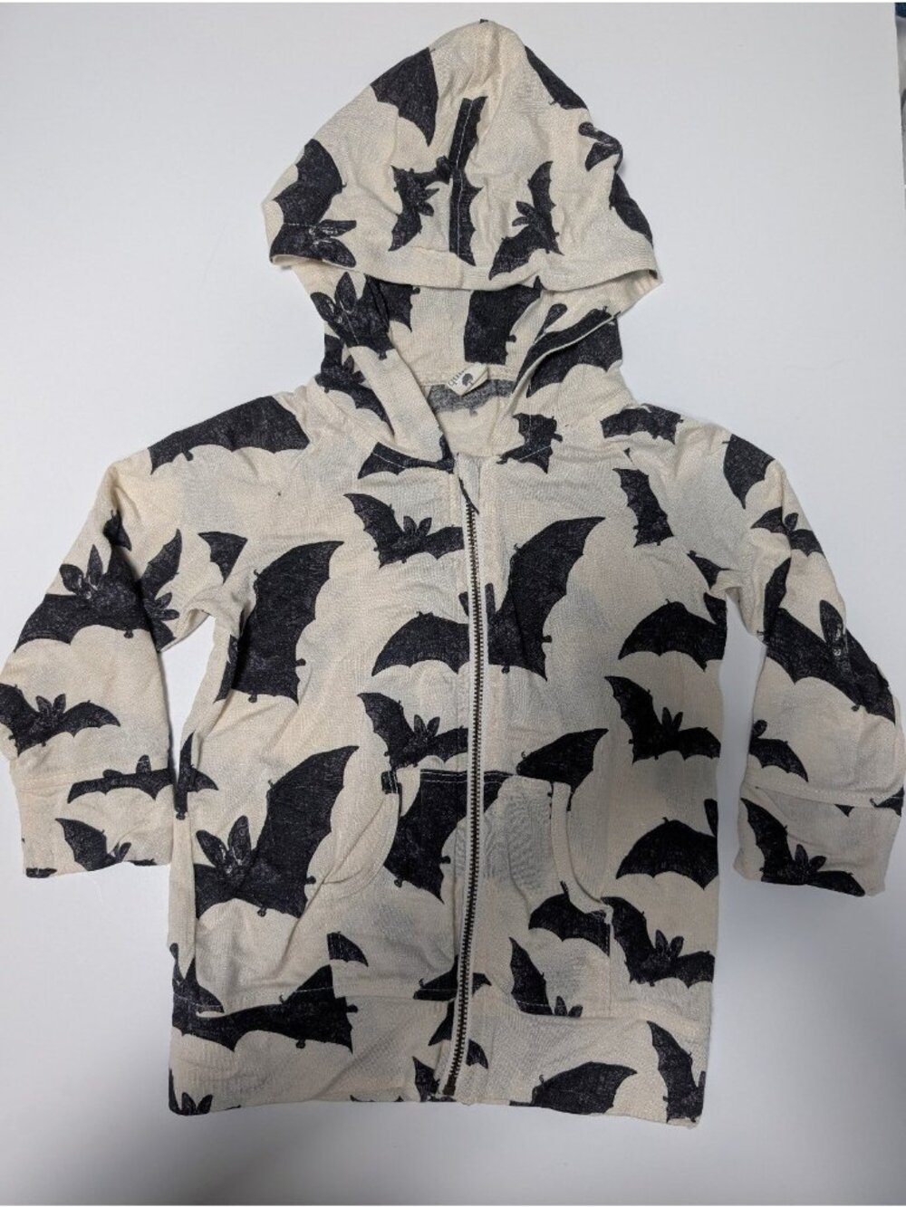 Kate Quinn Modal Zipper Hoodie Black Bats 2T Spooky Halloween 125
